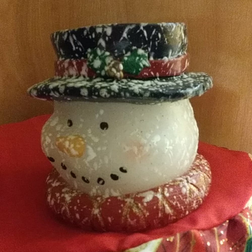 Snowman Christmas Candle decor accents - Picture 7 of 7